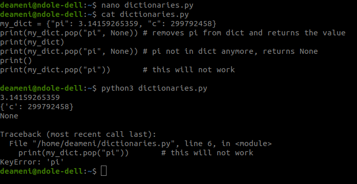 Beispielprogramm in console