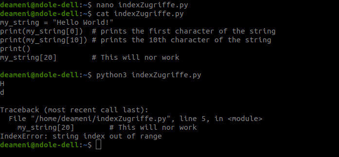 Ausführen python-file in console